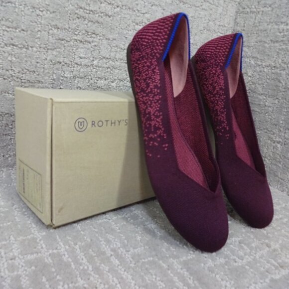Rothys The Flat Fig Phyton Round Toe Slip on Flats Shoes Multiple Sizes - Picture 10 of 11